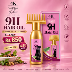 4K Millionaire 9H Hair Oil with Comb Applicator – 100ml