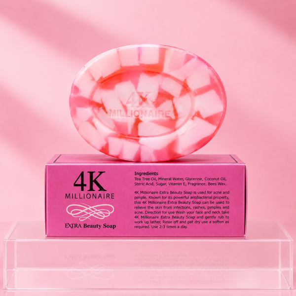 4K Millionaire Extra Beauty Soap – Pink Glow Bar
