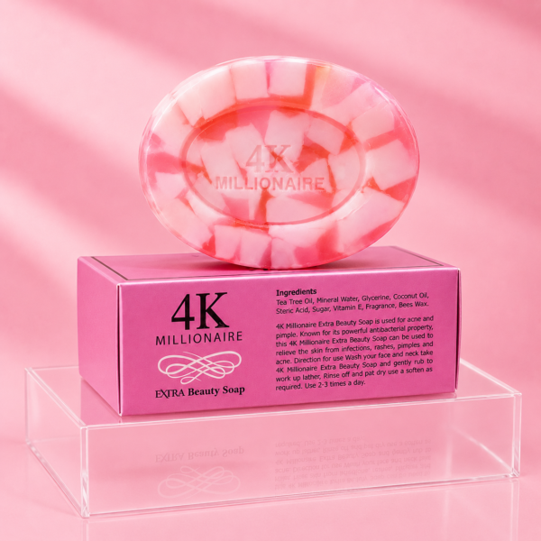 4K Millionaire Extra Beauty Soap – Pink Glow Bar