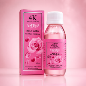 4K Millionaire Rose Water – Fresh Rose Petal Extract, 60ml